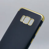 Samsung Galaxy S8 - Black Silicone Phone Case with Chrome Edge