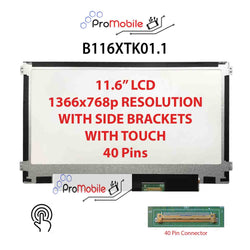 For B116XTK01.1 11.6" WideScreen New Laptop LCD Screen Replacement Repair Display [Pro-Mobile]