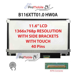 For B116XTT01.0 HW0A 11.6" WideScreen New Laptop LCD Screen Replacement Repair Display [Pro-Mobile]