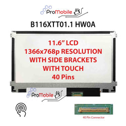 For B116XTT01.1 HW0A 11.6" WideScreen New Laptop LCD Screen Replacement Repair Display [Pro-Mobile]