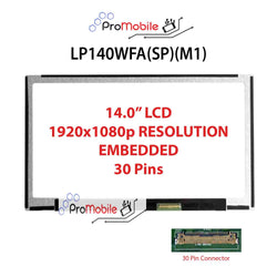 For LP140WFA(SP)(M1) 14.0" WideScreen New Laptop LCD Screen Replacement Repair Display [Pro-Mobile]