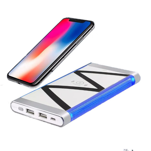 WUW - Wireless Power Bank with Light Indicator and Dual Output 10000mah  WUW-C63