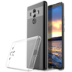 HuaWei Mate 10 Pro - Clear Transparent Silicone Phone Case With Dust Plug [Pro-Mobile]