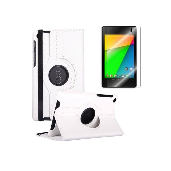 Custodia per Google Nexus 7 2013 FHD 2nd Gen Tablet Cover - Affari luce di lusso Premium Smart Leather Cover con Auto Sleep/Wake per Asus K009 (blu scuro Custodia per Google Nexus 7 2013 FHD 2nd Gen Tablet Cover - Affari luce di lusso Premium Smart Leather Cover con Auto Sleep/Wake per Asus K009 (blu scuro