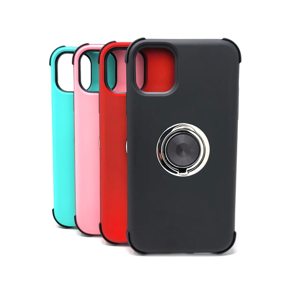 Apple iPhone 14 Plus - Silky Soft Magnet Enabled Case with Ring Kickstand [Pro-Mobile]