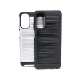 Motorola Moto G 5G 2022 - Shockproof Slim Dual Layer Brush Metal Case Cover [Pro-Mobile]