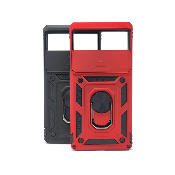 Google Pixel 6 Pro - Transformer Shockproof Magnet Case with iRing Kickstand [Pro-M]