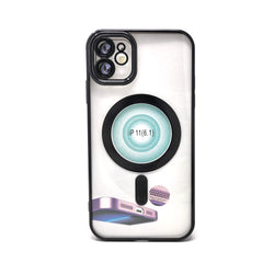 Apple iPhone 11 / XR - Chrome Edge Magnet RING Silicone Case [Pro-Mobile]