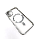 Apple iPhone 11 / XR - Chrome Edge Magnet RING Silicone Case [Pro-Mobile]