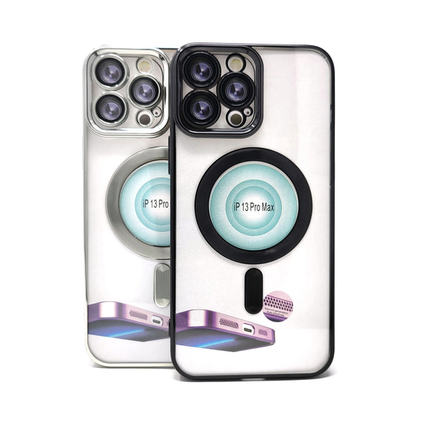 Apple iPhone 13 Pro Max - Chrome Edge Magnet RING Silicone Case [Pro-Mobile]