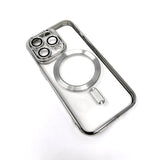 Apple iPhone 14 Pro - Chrome Edge Magnet RING Silicone Case [Pro-Mobile]