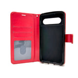 Google Pixel 8 - Magnetic Wallet Card Holder Flip Stand Case Cover with Strap [Pro-Mobile]