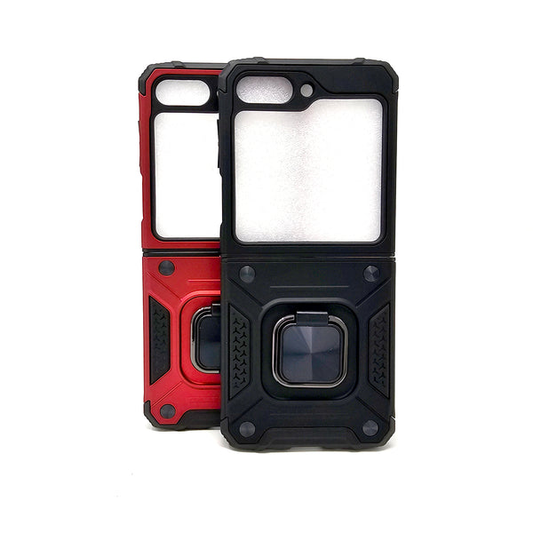 Samsung Galaxy Z Flip 6 - Transformer Shockproof Magnet Case with iRing Kickstand [Pro-M]