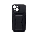 Apple iPhone 15 - Standing Card Secure Wallet Card Holder with Passthrough Kickstand [Pro-Mobile]