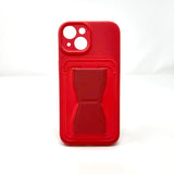 Apple iPhone 14 - Standing Card Secure Wallet Card Holder with Passthrough Kickstand [Pro-Mobile]