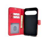 Google Pixel 9 Pro XL - Magnetic Wallet Card Holder Flip Stand Case Cover with Strap [Pro-Mobile]