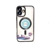Apple iPhone 16 Plus - Chrome Edge Magnet RING Silicone Case [Pro-Mobile]