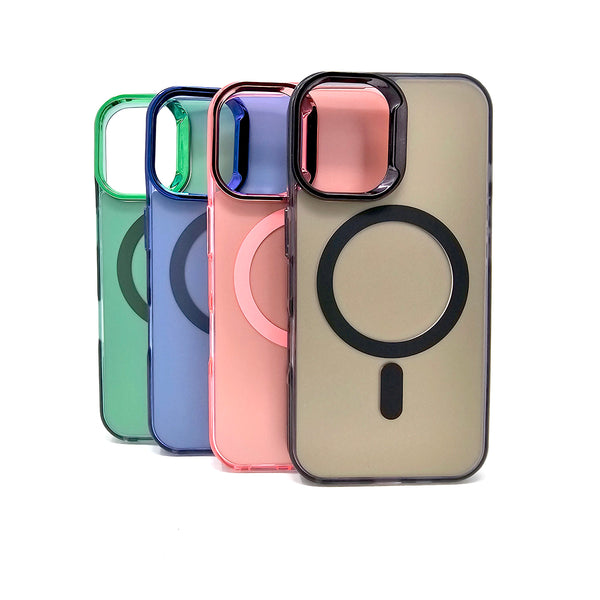 Apple iPhone 16 Pro Max - MAGNETO Chrome Edge Magnet Ring Silicone Case [Pro-Mobile]