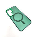 Samsung Galaxy S24 - MAGNETO Chrome Edge Magnet Ring Silicone Case [Pro-Mobile]