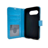 Google Pixel 9a - Magnetic Wallet Card Holder Flip Stand Case Cover with Strap [Pro-Mobile]