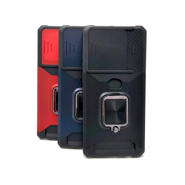 Motorola Moto G Stylus 5G 2025 - Secure Card Holder Magnet Enabled Case with Ring Kickstand [Pro-M]