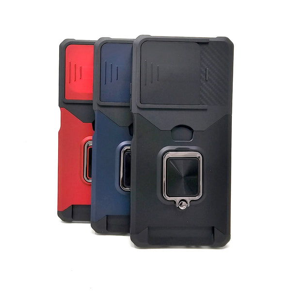 Motorola Moto G Power 5G 2025 - Secure Card Holder Magnet Enabled Case with Ring Kickstand [Pro-M]