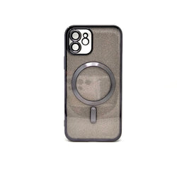 Apple iPhone 12 - SPARKLE Chrome Edge Magnet RING Silicone Case [Pro-Mobile]