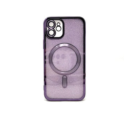Apple iPhone 12 - SPARKLE Chrome Edge Magnet RING Silicone Case [Pro-Mobile]