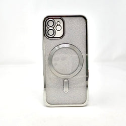 Apple iPhone 12 - SPARKLE Chrome Edge Magnet RING Silicone Case [Pro-Mobile]