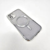 Apple iPhone 12 - SPARKLE Chrome Edge Magnet RING Silicone Case [Pro-Mobile]