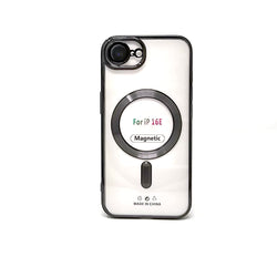 Apple iPhone 16e - Chrome Edge Magnet RING Silicone Case [Pro-Mobile]