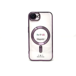 Apple iPhone 16e - Chrome Edge Magnet RING Silicone Case [Pro-Mobile]