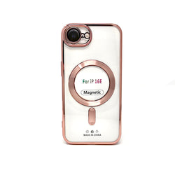 Apple iPhone 16e - Chrome Edge Magnet RING Silicone Case [Pro-Mobile]