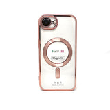 Apple iPhone 16e - Chrome Edge Magnet RING Silicone Case [Pro-Mobile]