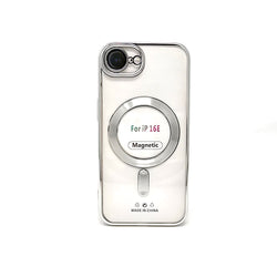 Apple iPhone 16e - Chrome Edge Magnet RING Silicone Case [Pro-Mobile]