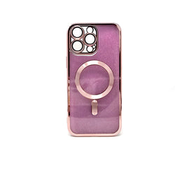 Apple iPhone 16 Pro Max - SPARKLE Chrome Edge Magnet RING Silicone Case [Pro-Mobile]