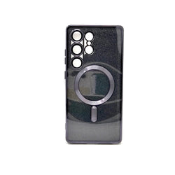 Samsung Galaxy S25 Ultra - SPARKLE Chrome Edge Magnet RING Silicone Case [Pro-Mobile]