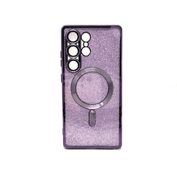 Samsung Galaxy S25 Ultra - SPARKLE Chrome Edge Magnet RING Silicone Case [Pro-Mobile]