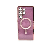 Samsung Galaxy S25 Ultra - SPARKLE Chrome Edge Magnet RING Silicone Case [Pro-Mobile]