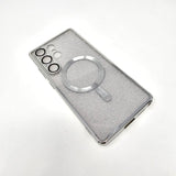 Samsung Galaxy S25 Ultra - SPARKLE Chrome Edge Magnet RING Silicone Case [Pro-Mobile]
