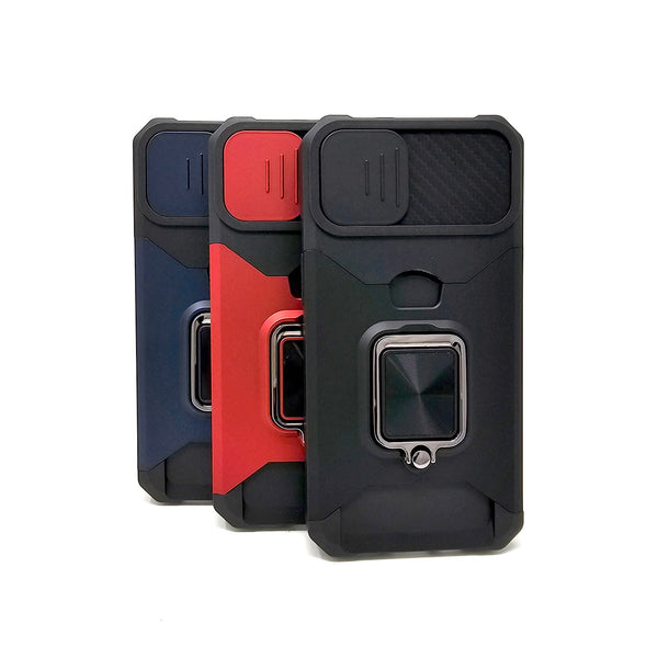 Apple iPhone 16e - Secure Card Holder Magnet Enabled Case with Ring Kickstand [Pro-M]