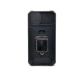 Apple iPhone 16e - Secure Card Holder Magnet Enabled Case with Ring Kickstand [Pro-M]