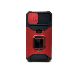 Apple iPhone 16e - Secure Card Holder Magnet Enabled Case with Ring Kickstand [Pro-M]