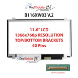 For B116XW03 V.2 11.6" WideScreen New Laptop LCD Screen Replacement Repair Display [Pro-Mobile]