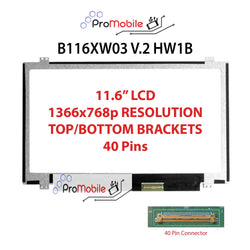 For B116XW03 V.2 HW1B 11.6" WideScreen New Laptop LCD Screen Replacement Repair Display [Pro-Mobile]
