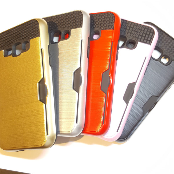Samsung Galaxy J1 - Shockproof Slim Wallet Credit Card Holder Case Cover [Pro-Mobile]