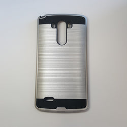 LG G3 - Shockproof Slim Dual Layer Brush Metal Case Cover [Pro-Mobile]