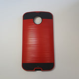 Motorola Moto X (Gen 2) - Shockproof Slim Dual Layer Brush Metal Case Cover [Pro-Mobile]