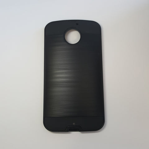 Motorola Moto X (Gen 2) - Shockproof Slim Dual Layer Brush Metal Case Cover [Pro-Mobile]