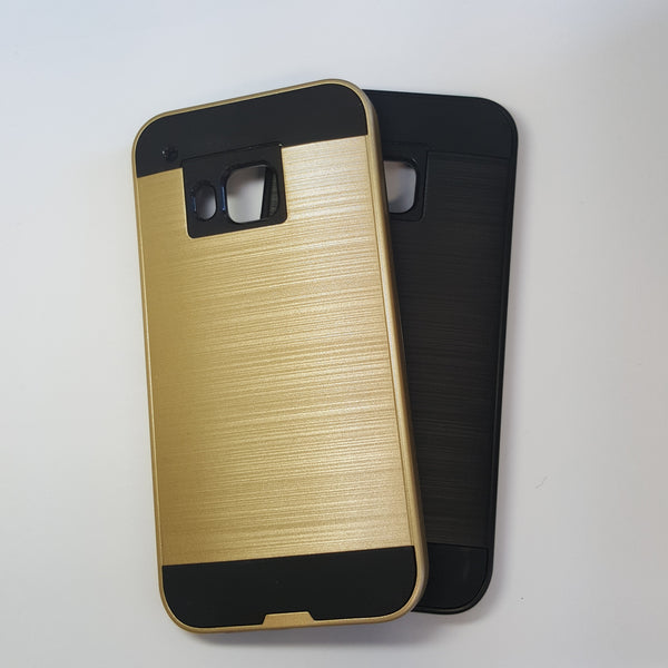 HTC One M9 - Shockproof Slim Dual Layer Brush Metal Case Cover [Pro-Mobile]